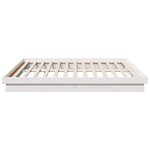 vidaXL Cadre de lit Blanc 200 x 200 cm Pin massif