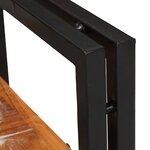 vidaXL Table de chevet Marron et Noir Bois massif de récupération