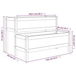 vidaXL Jardinière Gris 110x84x75 cm Bois massif de pin