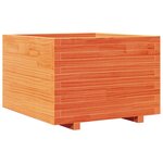 vidaXL Jardinière cire marron 70x70x49 5 cm bois de pin massif