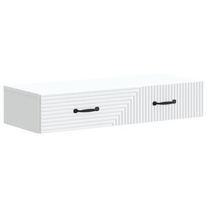 vidaXL Table d'appoint murale Blanc 87 5 x 34 5 x 17 cm
