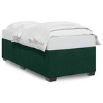 vidaXL Cadre de lit sans matelas vert foncé 90x190 cm velours