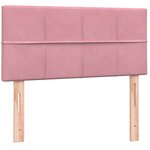 vidaXL Sommier à lattes de lit avec matelas rose 80x220 cm velours