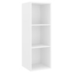 vidaXL Ensemble de meuble TV 2 Pièces Blanc Aggloméré