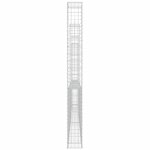 vidaXL Panier de gabion en forme de U avec 4 poteaux Fer 380x20x200 cm