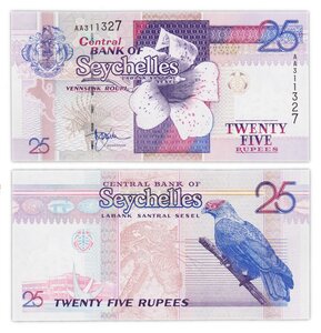 Billet de Collection 25 Rupees 1998-2008 Seychelles - Neuf - P37a