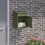 vidaXL Boîte de dépôt de colis Vert olive 44 x 35 x 59 cm Acier