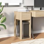 vidaXL Support de tour d'ordinateur et tiroir chêne sonoma 30x44x74 cm