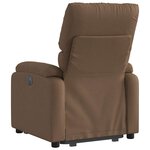 vidaXL Fauteuil inclinable électrique marron tissu