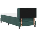 vidaXL Lit à ressorts avec matelas Vert foncé 200 x 80 cm Polyester