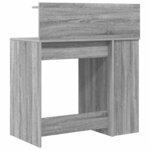 vidaXL Bureau avec rangement Sonoma gris 90 x 48 x 101 5 cm