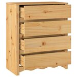 vidaXL Commode Drammen Marron 76 5 x 40 x 91 cm Bois de pin massif