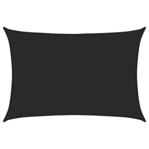 vidaXL Voile d'ombrage 160 g/m² Noir 4x5 m PEHD