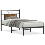 vidaXL Cadre de lit sans matelas chêne fumé 80x200cm bois d'ingénierie