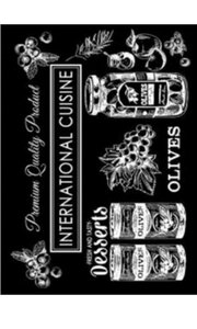 Tapis de cuisine Internationale 50 x 120 cm - Noir