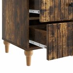 vidaXL Cabinet de chevet Chêne fumé 43 x 41 x 66 5 cm