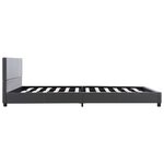 vidaXL Cadre de lit Gris Similicuir 160x200 cm