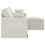 vidaXL Canapé Crème 198 x 134 x 80 cm Velours