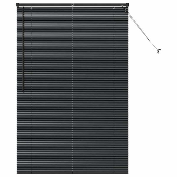 vidaXL Store de Fenêtre avec des rideaux Autre Noir 80 x 130 cm Aluminium