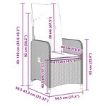 vidaXL Ensemble de bistro de jardin 9 Pièces coussins marron poly rotin
