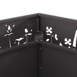 brasero carré vidaXL noir 80x80x30 cm en acier