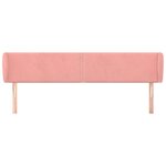 vidaXL Tête de lit avec oreilles Rose 183x23x78/88 cm Velours