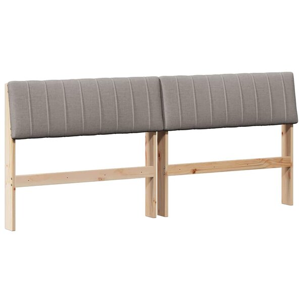 vidaXL Tête de lit capitonnée Taupe 180 cm Pin massif