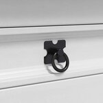 vidaXL Table d'appoint avec tiroir Blanc 50 x 50 x 50 cm Pin massif