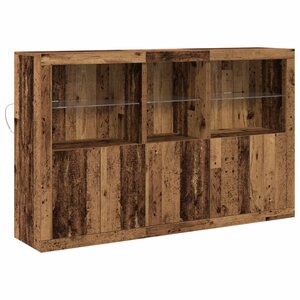 vidaXL Buffet LED Bois ancien 162 x 37 x 100 cm Bois d'ingénierie