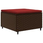 vidaXL Salon de jardin avec coussins 8 Pièces marron résine tressée