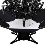 vidaXL Arbre de Noël neigeux avec base de parapluie Noir 170 cm PVC