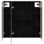 vidaXL Armoire Miroir de Salle de Bain Chêne noir