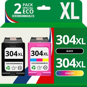 304XL - Pack 2 cartouches HP 304 XL compatibles HP DeskJet 2630 2620