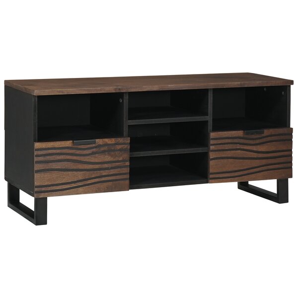 vidaXL Meuble TV 100x33.5x46 cm Bois massif Mangou&bois d'ingénierie