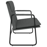 vidaXL Banc Gris foncé 100x64x80 cm Tissu