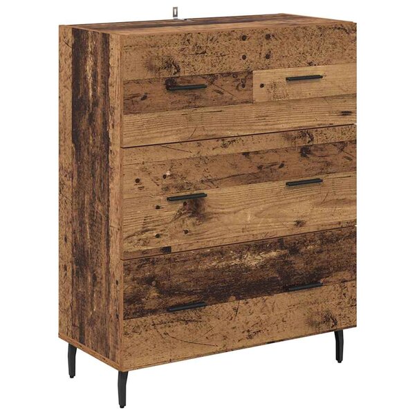 vidaXL Buffet Bois Ancien 69 5 x 34 x 90 cm Bois d'ingénierie et fer