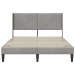 vidaXL Cadre de lit avec tête de lit Gris clair 140 x 190 cm Velours