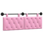 vidaXL Tête de lit suspendue Rose Tissu