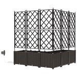vidaXL Pots de jardin Marron 120 x 120 x 142 cm Acier