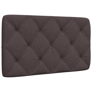 vidaXL Coussin de tête de lit marron foncé 80 cm tissu