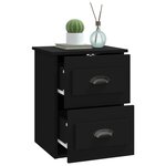 vidaXL Tables de chevet murales 2 Pièces noir 41 5x36x53 cm