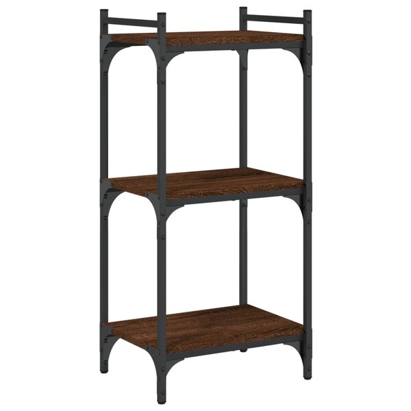 vidaXL Bibliothèque 3 niveaux chêne brun 40x30x86 cm bois d'ingénierie