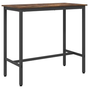 vidaXL table Chêne fumé 100 x 50 x 90 5 cm Bois d'ingénierie et acier