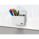 Liderpapel pot a crayons plastique magnetique - 12.5x7.5x4cm - blanc