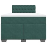 vidaXL Sommier à lattes de lit avec matelas vert foncé 120x190 cm