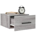 vidaXL Table de chevet murale sonoma gris 35x35x20 cm