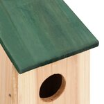 vidaXL Nichoirs 10 Pièces Bois de sapin massif 12x12x22 cm