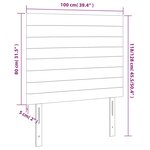 vidaXL Tête de lit à LED Rose 100x5x118/128 cm Velours