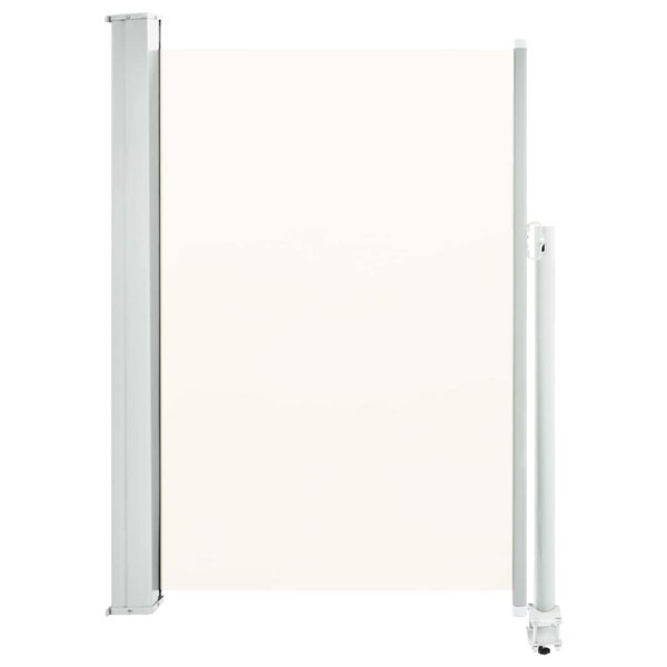 vidaXL Auvent latéral rétractable de patio 120 x 300 cm Blanc cassé