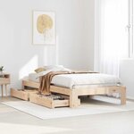 vidaXL Cadre de lit sans matelas 75x190 cm bois de pin massif
